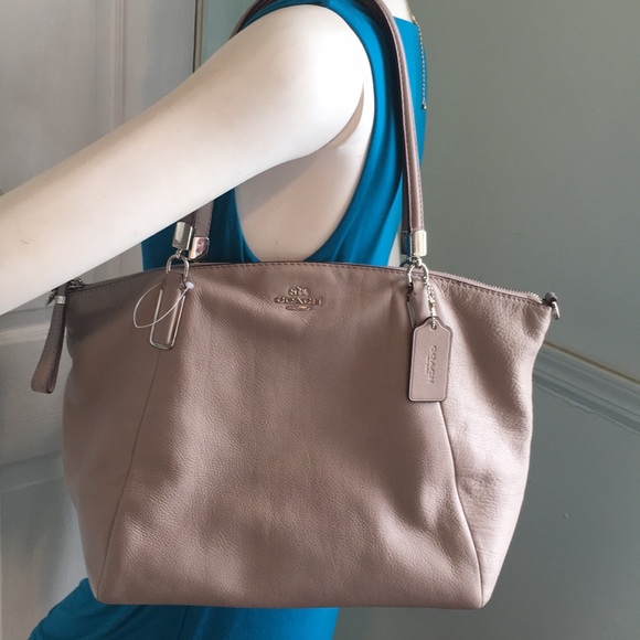 Coach Handbags - Coach Nude  Taupe Large Leather Shoulder bag